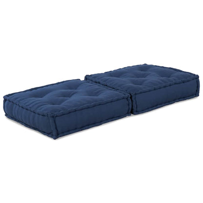 Divano Modulare a Fiori Indaco 70 x 70 x 36 cm Tessuto