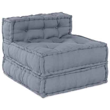Divano Modulare a Fiori Grigio 70 x 70 x 56 cm Tessuto