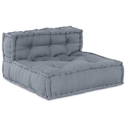 Divano Modulare a Fiori Grigio 70 x 70 x 56 cm Tessuto