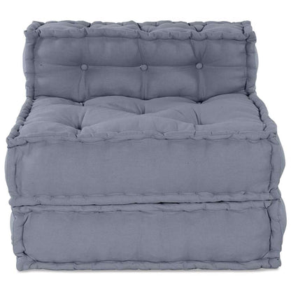 Divano Modulare a Fiori Grigio 70 x 70 x 56 cm Tessuto