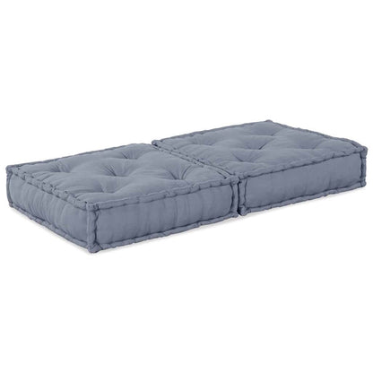 Divano Modulare a Fiori Grigio 70 x 70 x 36 cm Tessuto