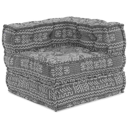 Divano Modulare a Fiori Grigio chiaro 70 x 70 x 56 cm Tessuto