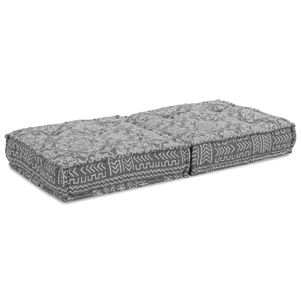 Divano Modulare a Fiori Grigio chiaro 70 x 70 x 36 cm Tessuto