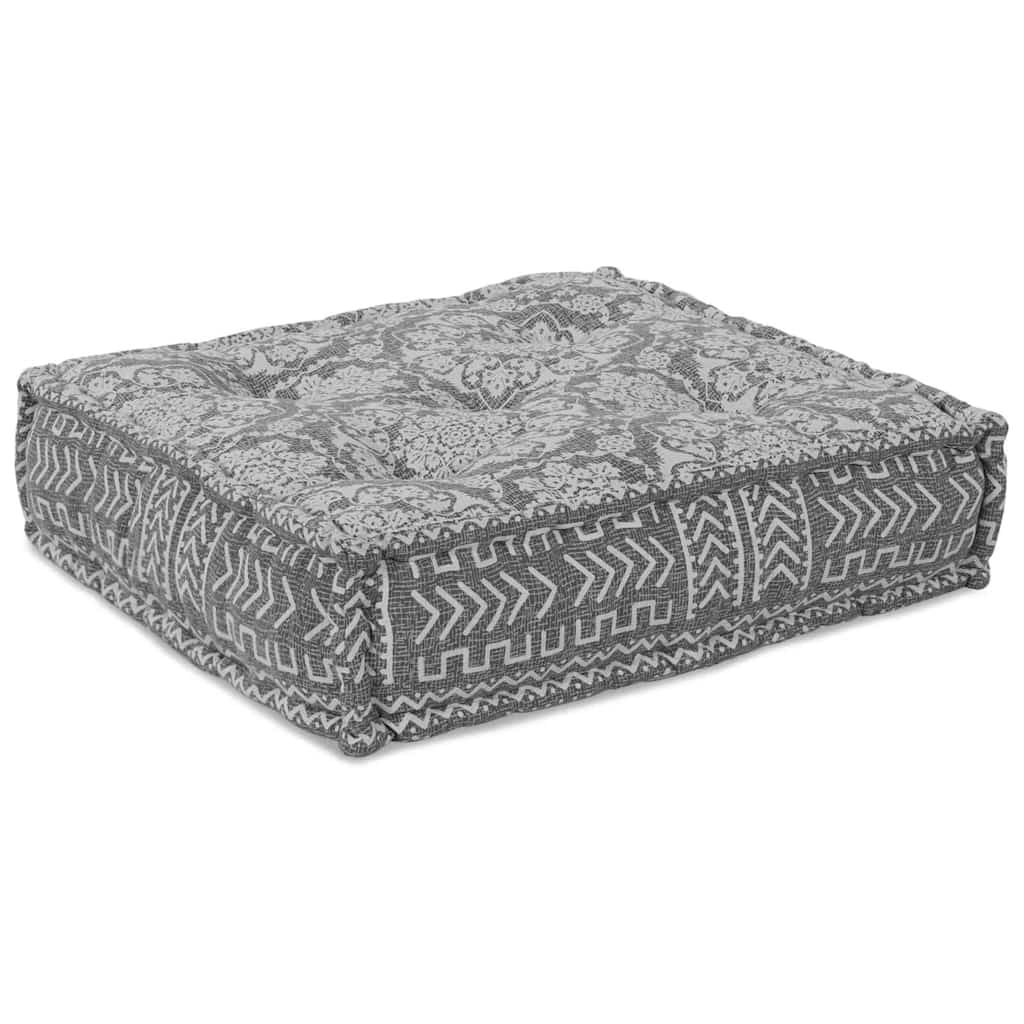 Divano Modulare a Fiori Grigio chiaro 70 x 70 x 36 cm Tessuto