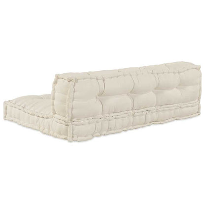 Divano modulare a patchwork 2 pcs Crema 120 x 80 x 38 cm