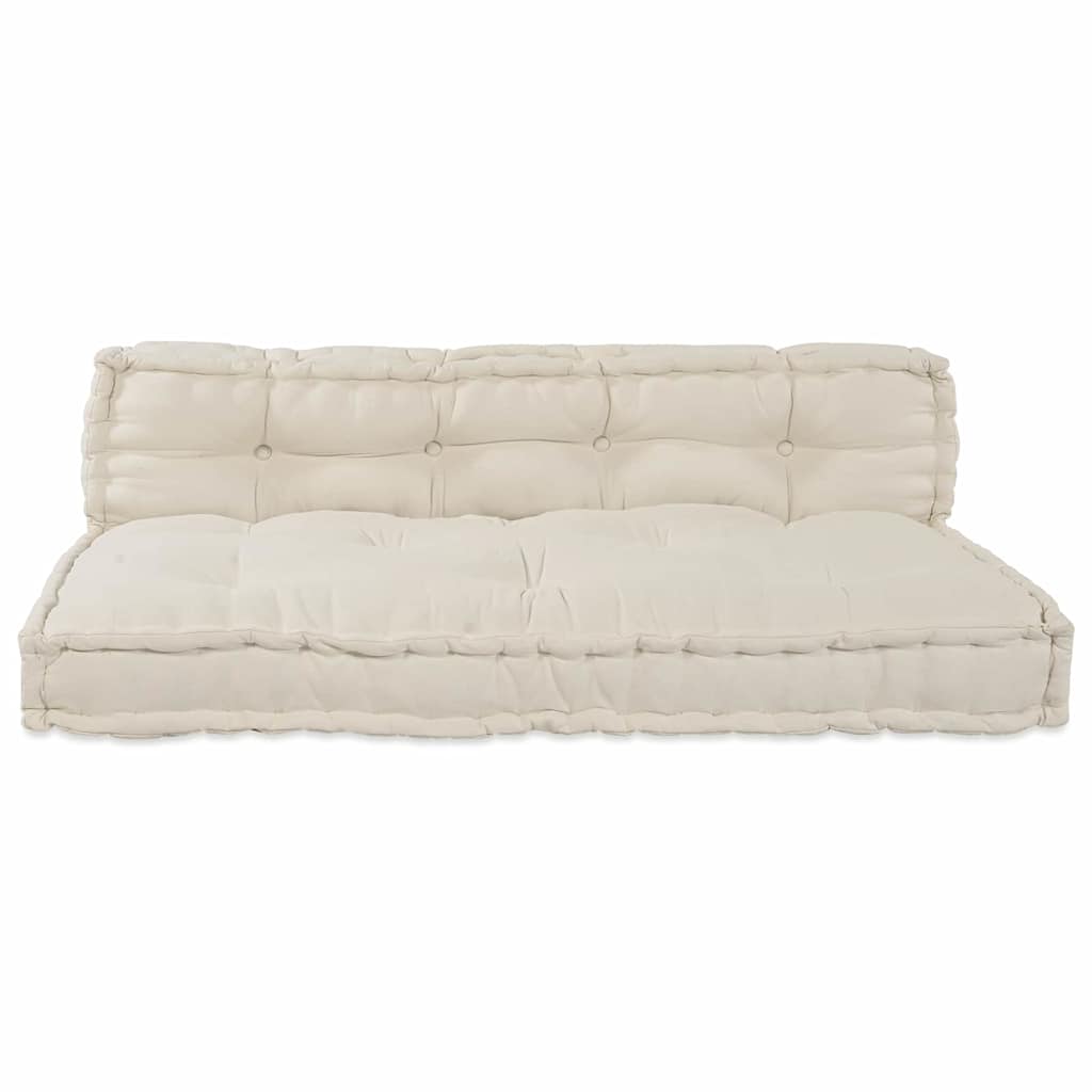 Divano modulare a patchwork 2 pcs Crema 120 x 80 x 38 cm