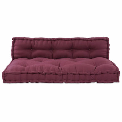 Divano modulare a patchwork 2 pcs Bordeaux 120 x 80 x 38 cm