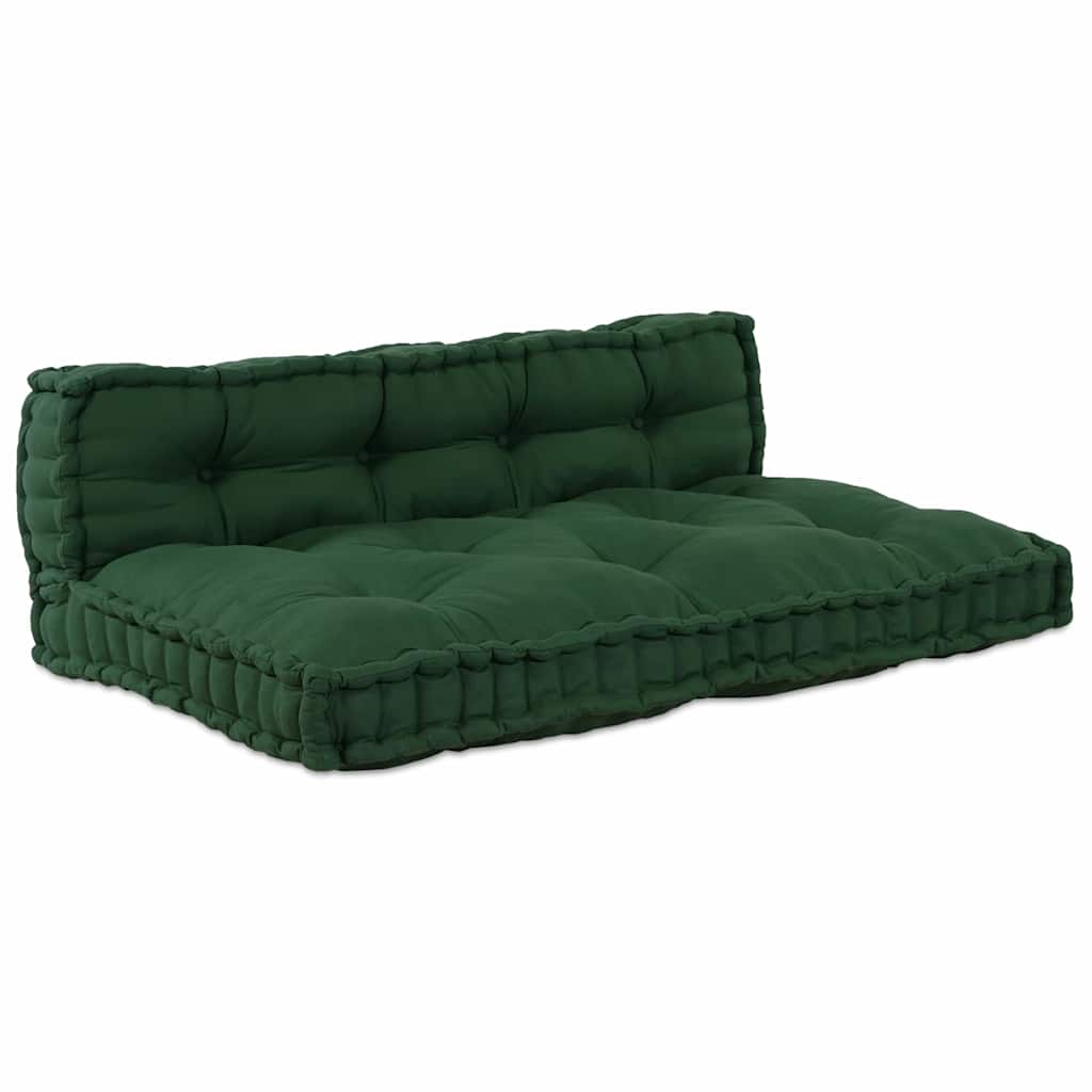 Divano modulare a patchwork 2 pcs Verde 120 x 80 x 38 cm