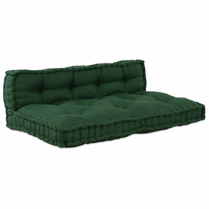 Divano modulare a patchwork 2 pcs Verde 120 x 80 x 38 cm