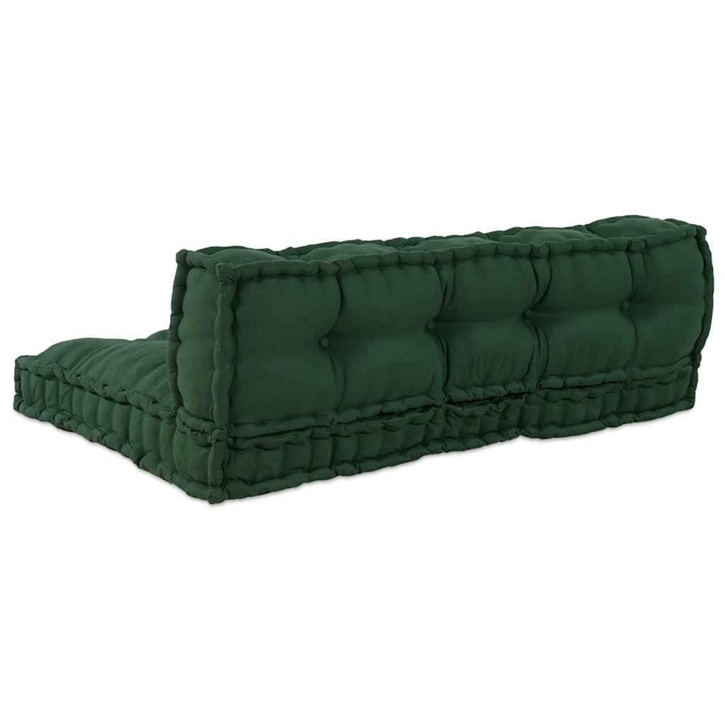 Divano modulare a patchwork 2 pcs Verde 120 x 80 x 38 cm