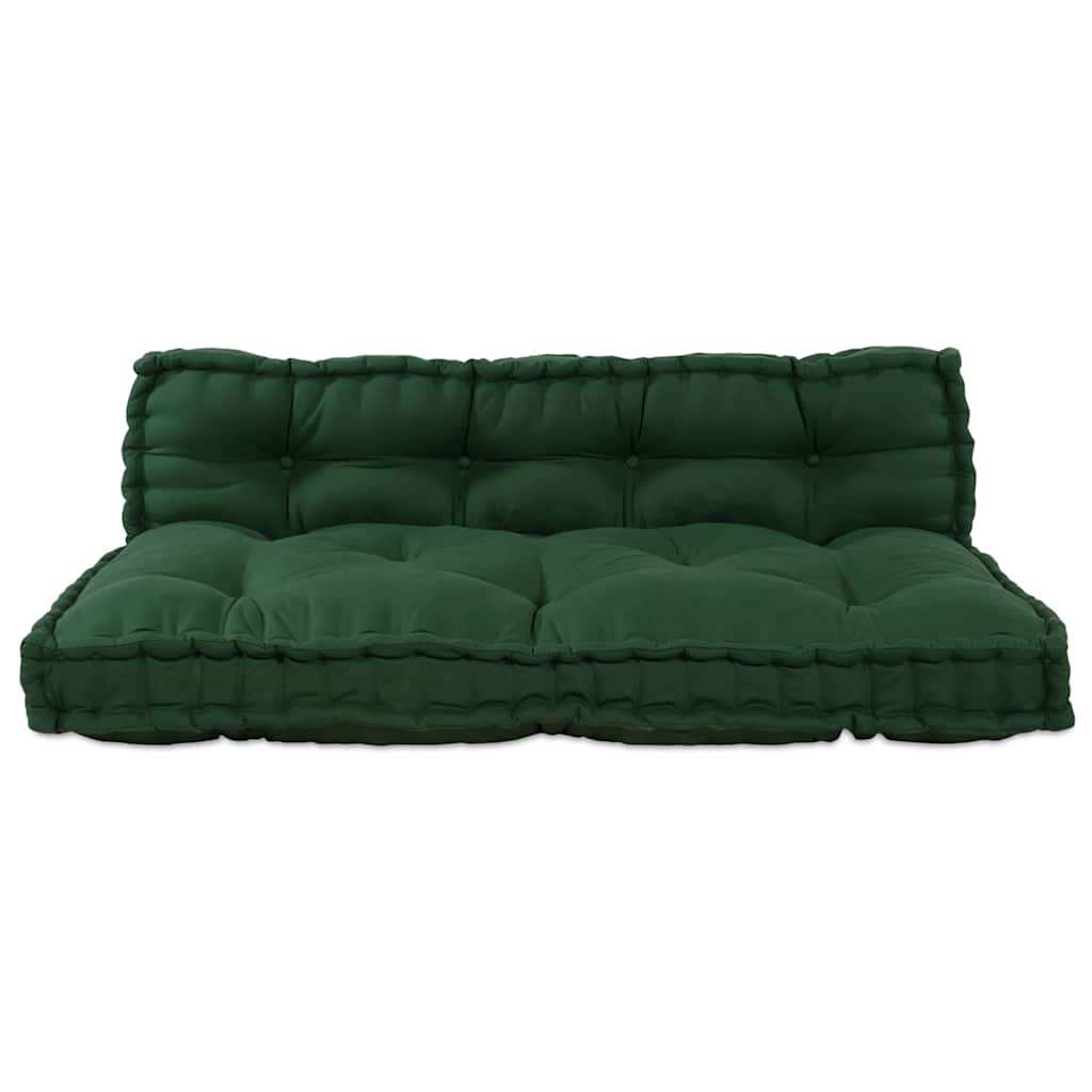 Divano modulare a patchwork 2 pcs Verde 120 x 80 x 38 cm