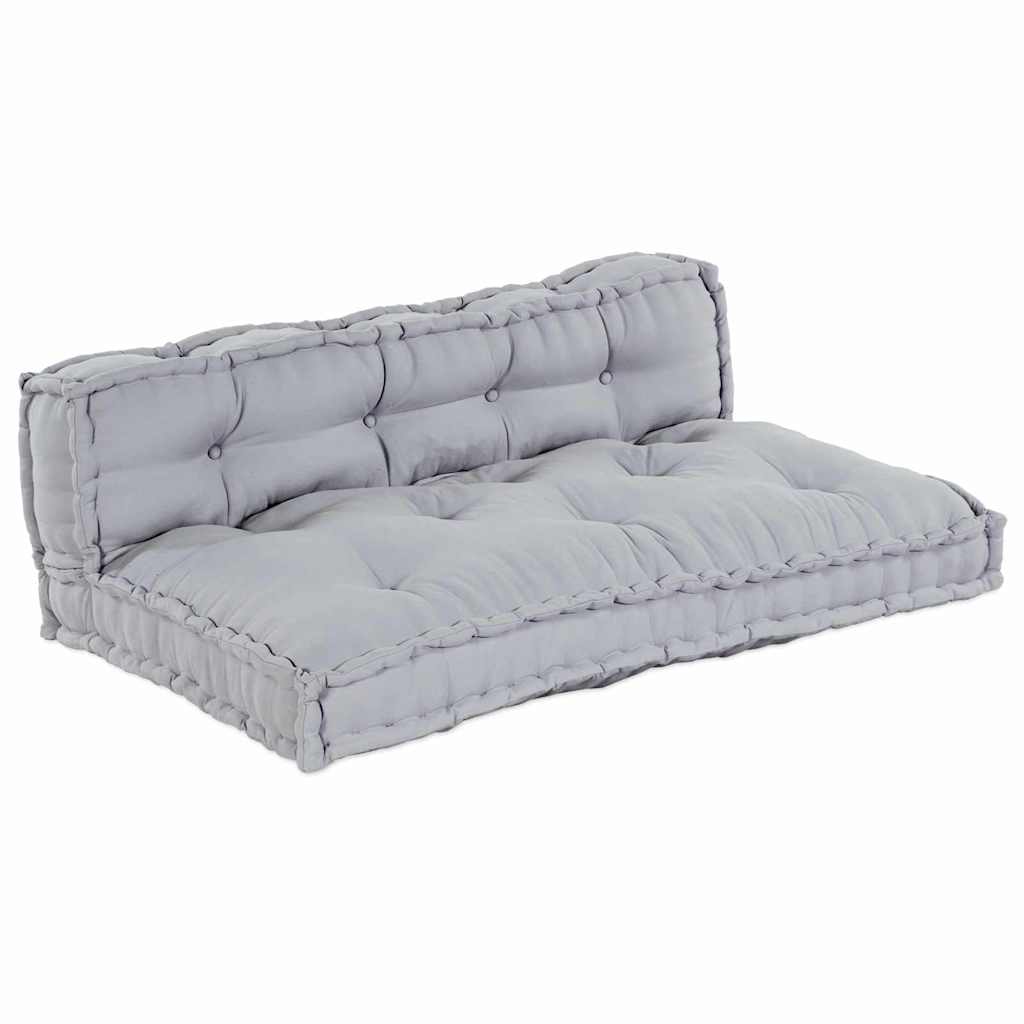 Divano modulare a patchwork 2 pcs Grigio 120 x 80 x 38 cm