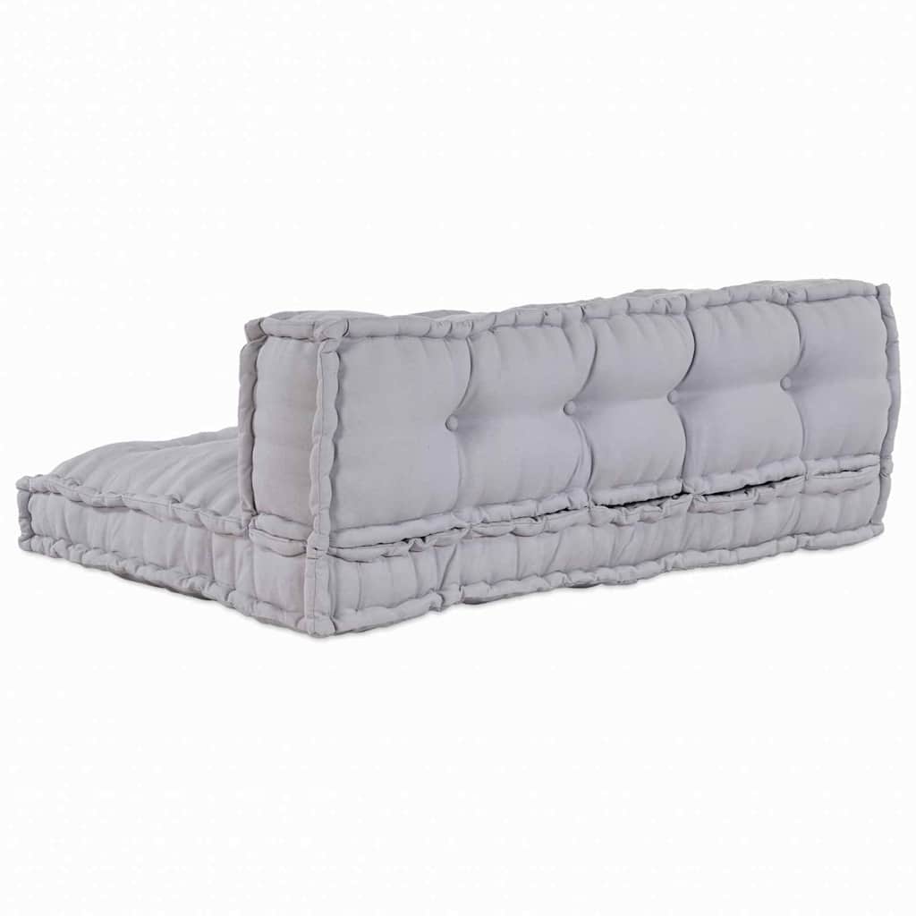 Divano modulare a patchwork 2 pcs Grigio 120 x 80 x 38 cm