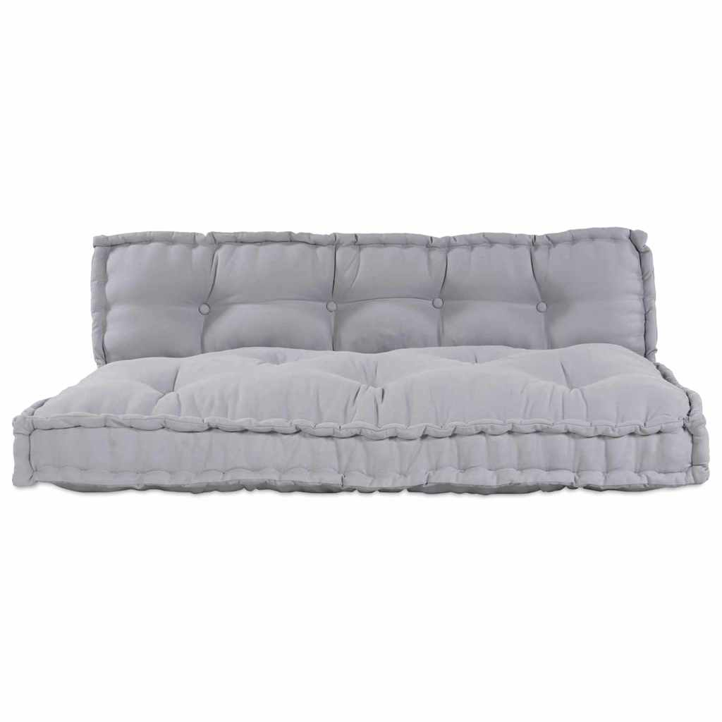 Divano modulare a patchwork 2 pcs Grigio 120 x 80 x 38 cm