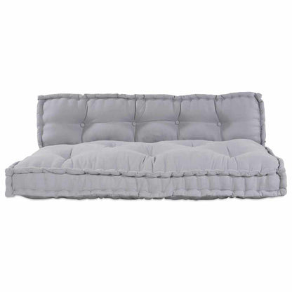 Divano modulare a patchwork 2 pcs Grigio 120 x 80 x 38 cm