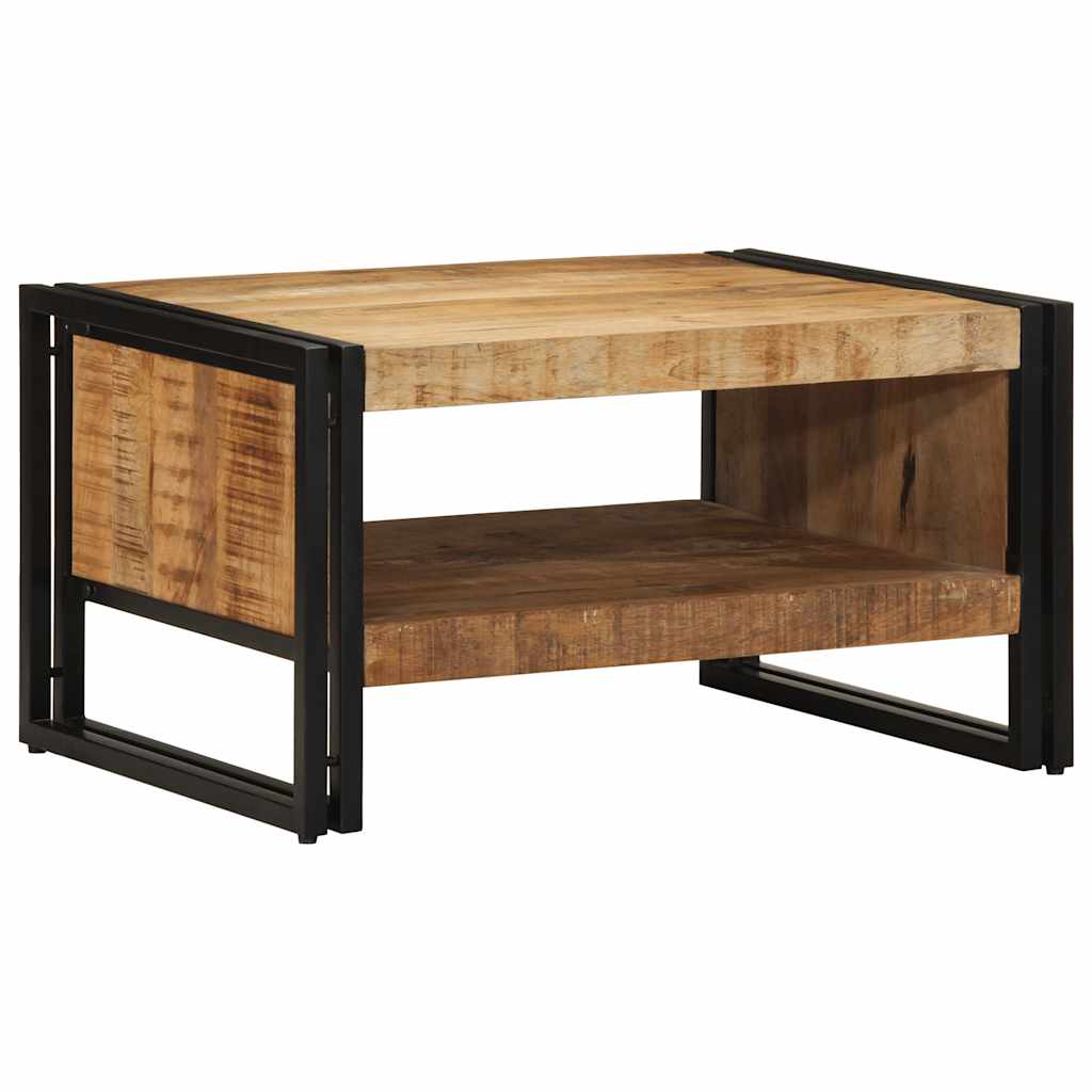 Tavolino 70x50x38 cm in Legno Massello di Mango Grezzo