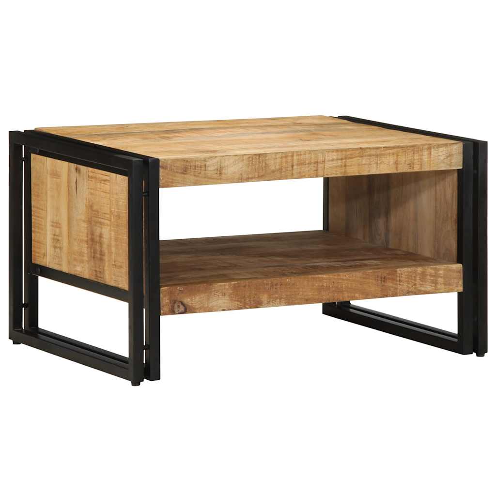 Tavolino 70x50x38 cm in Legno Massello di Mango Grezzo