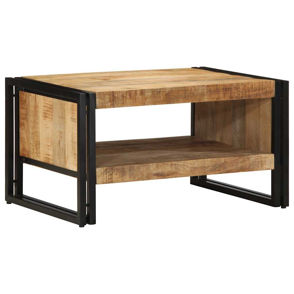 Tavolino 70x50x38 cm in Legno Massello di Mango Grezzo