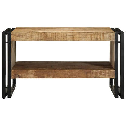 Tavolino 70x50x38 cm in Legno Massello di Mango Grezzo
