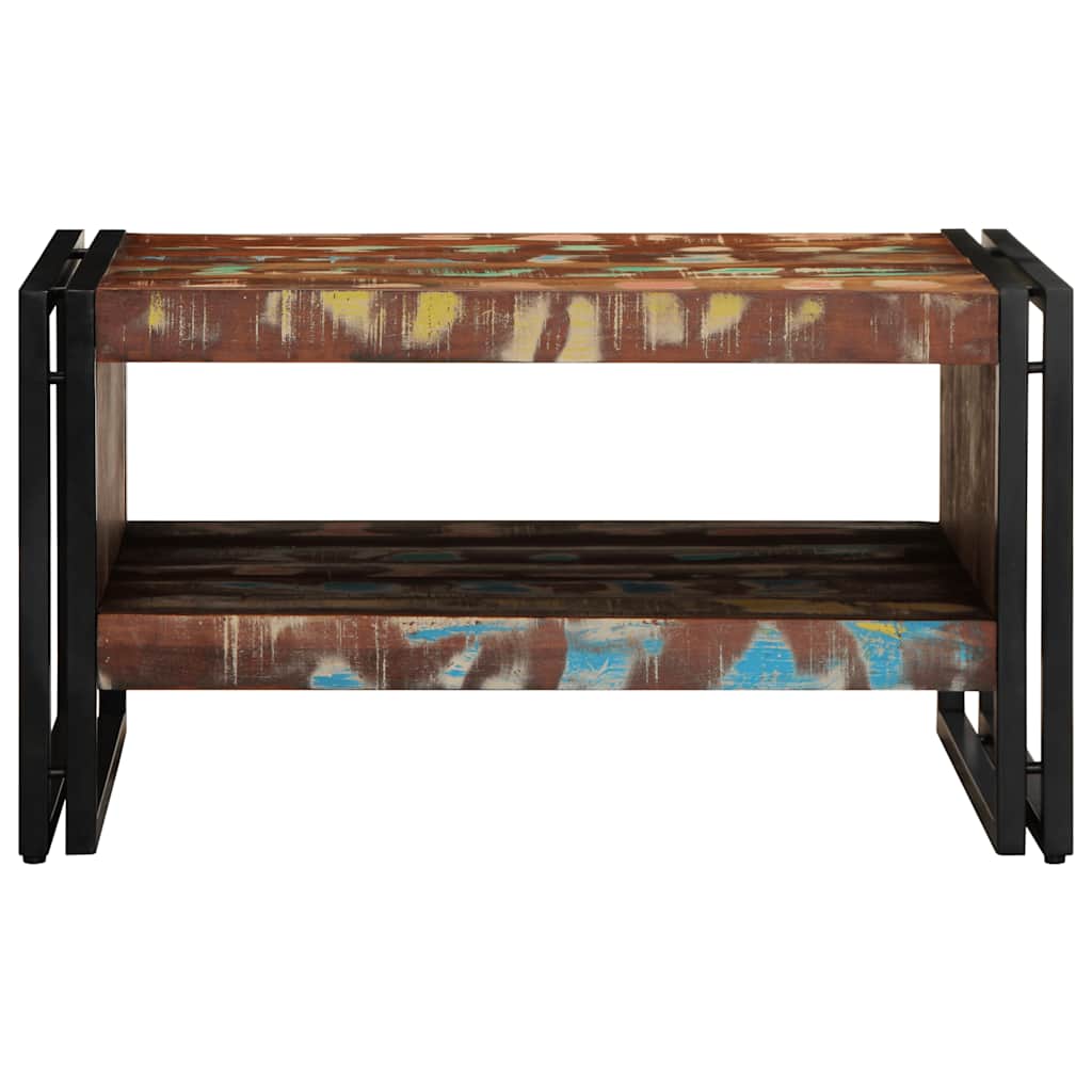 Tavolino Salotto Multicolore 70x50x38cm Legno Massello Recupero