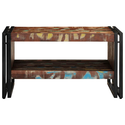 Tavolino Salotto Multicolore 70x50x38cm Legno Massello Recupero