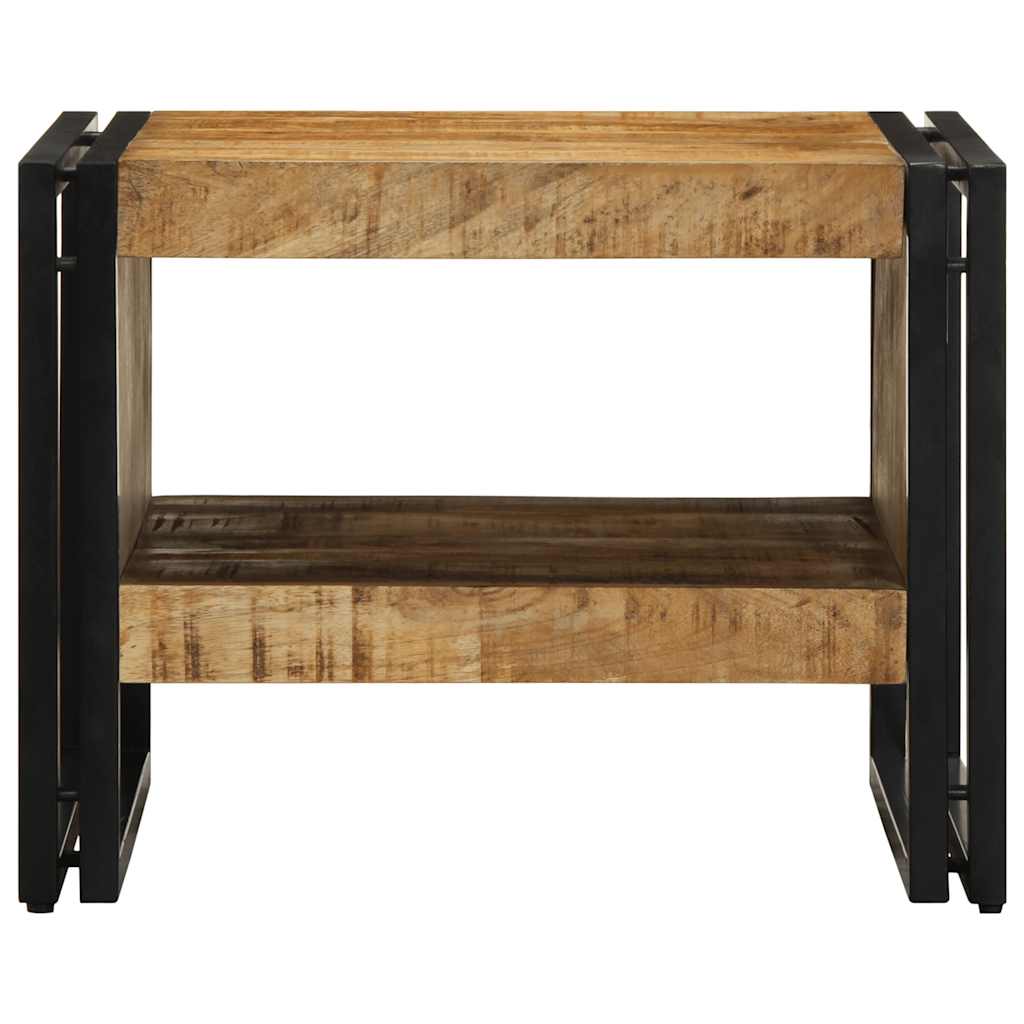 Tavolino da Salotto 50x50x38 cm Legno Massello di Mango Grezzo