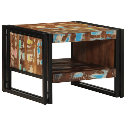 Tavolino Salotto Multicolore 50x50x38cm Legno Massello Recupero
