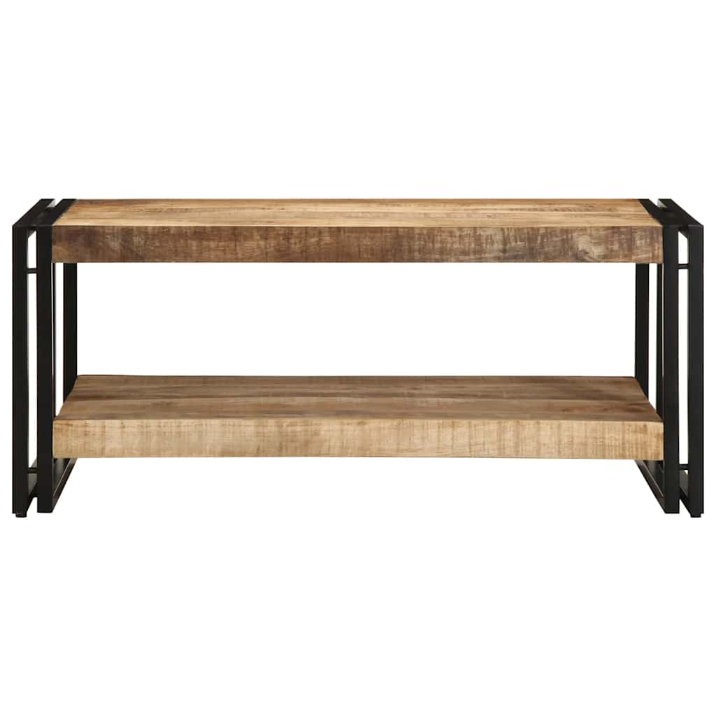 Tavolino da Salotto 90x50x38 cm Legno Massello di Mango Grezzo