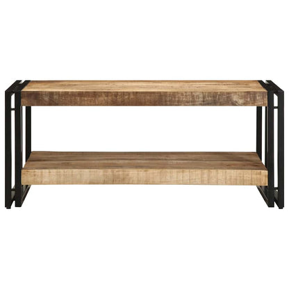 Tavolino da Salotto 90x50x38 cm Legno Massello di Mango Grezzo
