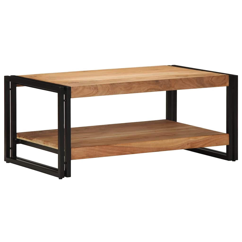 Tavolino da Salotto 90x50x38 cm Legno Massello di Acacia