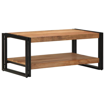 Tavolino da Salotto 90x50x38 cm Legno Massello di Acacia