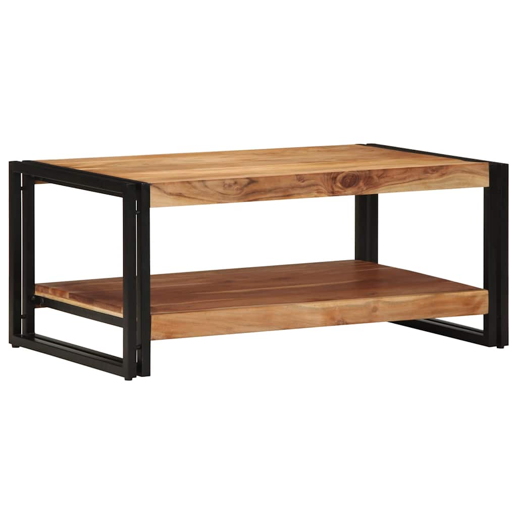 Tavolino da Salotto 90x50x38 cm Legno Massello di Acacia