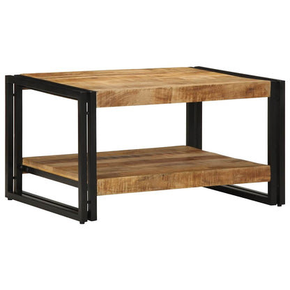 Tavolino 70x50x38 cm in Legno Massello di Mango Grezzo