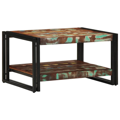 Tavolino Salotto Multicolore 70x50x38cm Legno Massello Recupero
