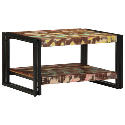 Tavolino Salotto Multicolore 70x50x38cm Legno Massello Recupero