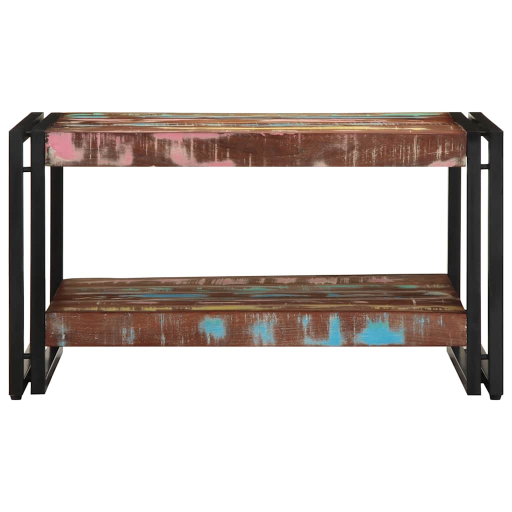 Tavolino Salotto Multicolore 70x50x38cm Legno Massello Recupero