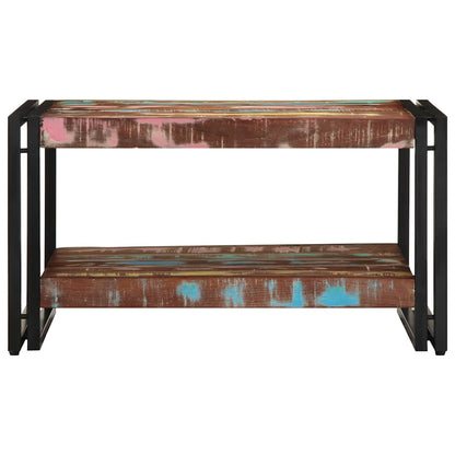 Tavolino Salotto Multicolore 70x50x38cm Legno Massello Recupero