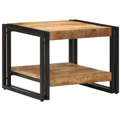 Tavolino da Salotto 50x50x38 cm Legno Massello di Mango Grezzo