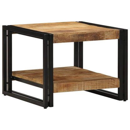 Tavolino da Salotto 50x50x38 cm Legno Massello di Mango Grezzo
