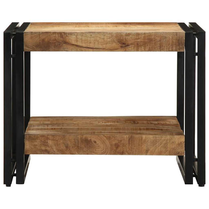 Tavolino da Salotto 50x50x38 cm Legno Massello di Mango Grezzo