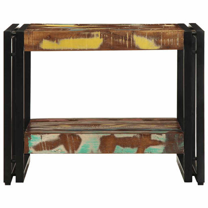 Tavolino Salotto Multicolore 50x50x38cm Legno Massello Recupero