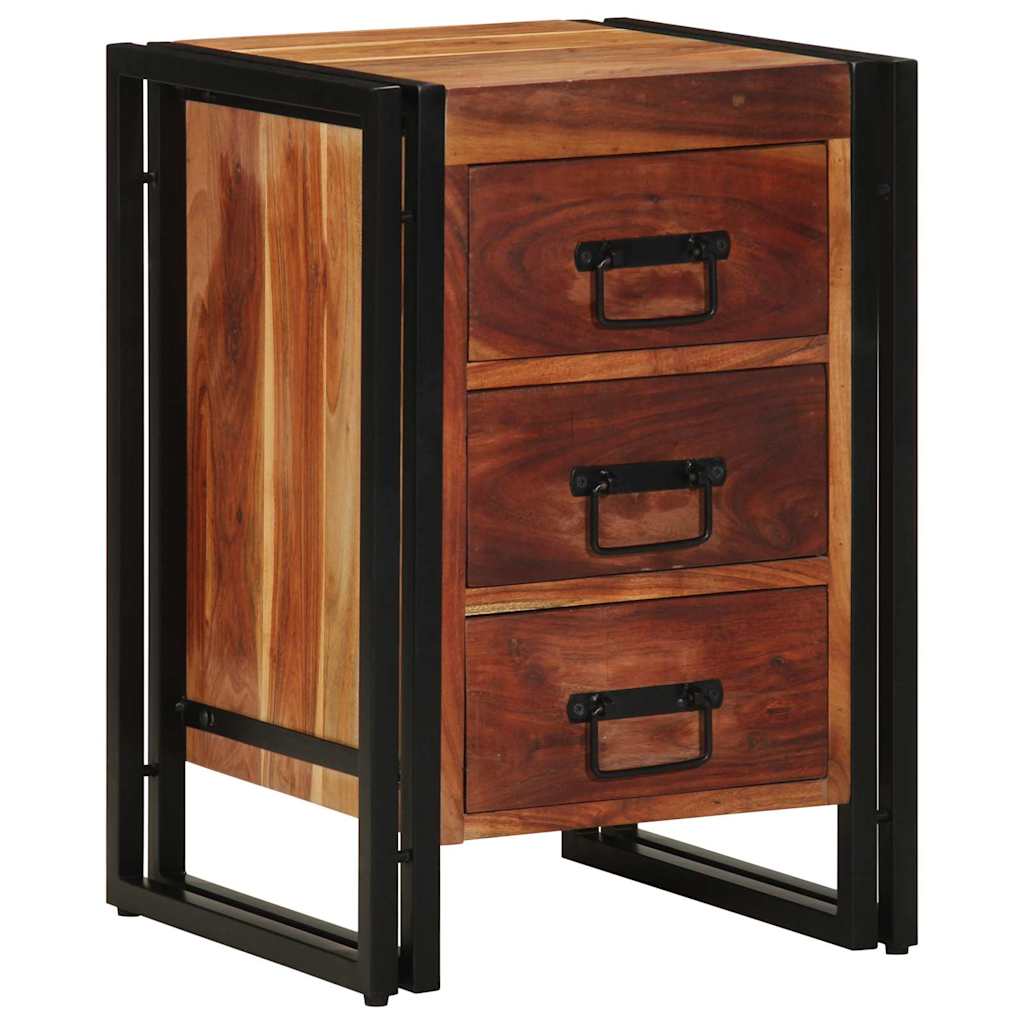 Armadio da Notte 40 x 40 x 59 cm Legno di Acacia Massello