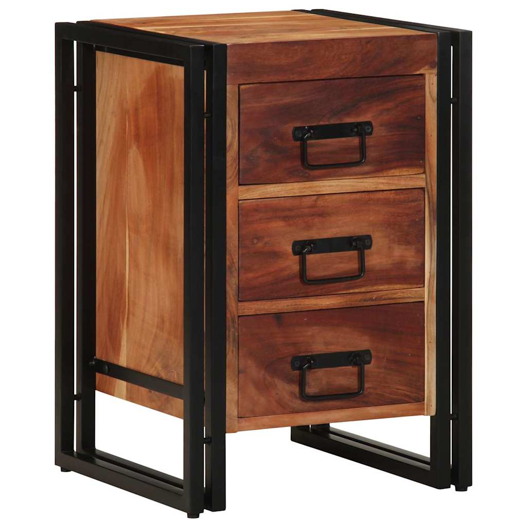 Armadio da Notte 40 x 40 x 59 cm Legno di Acacia Massello