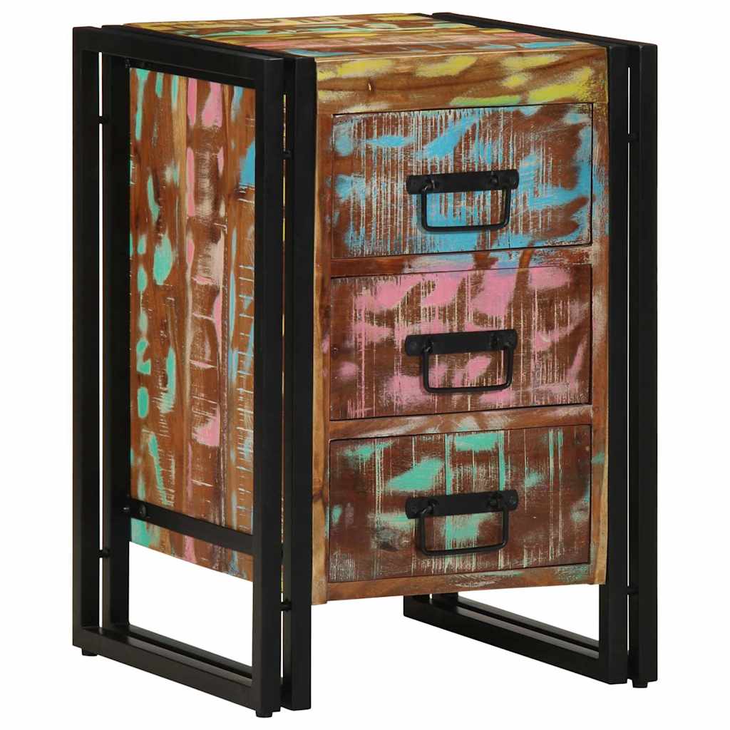 Armadio da Notte 40 x 40 x 59 cm Legno Recuperato Massello