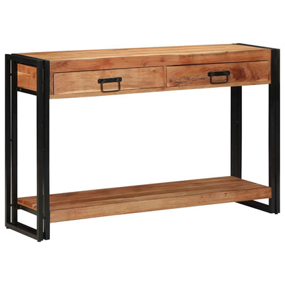 Tavolo consolle con cassetto Marrone Legno di Acacia Massello
