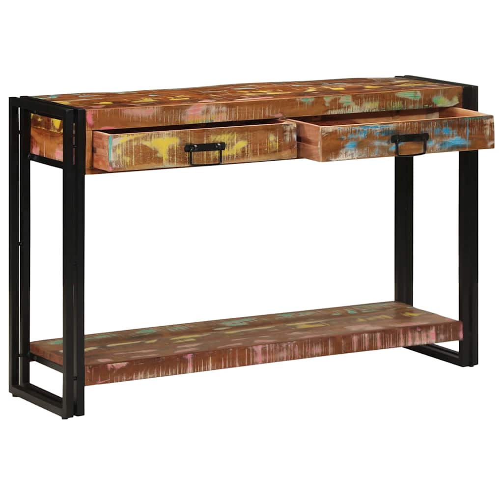 Tavolo consolle Multicolore Legno Recuperato Massello