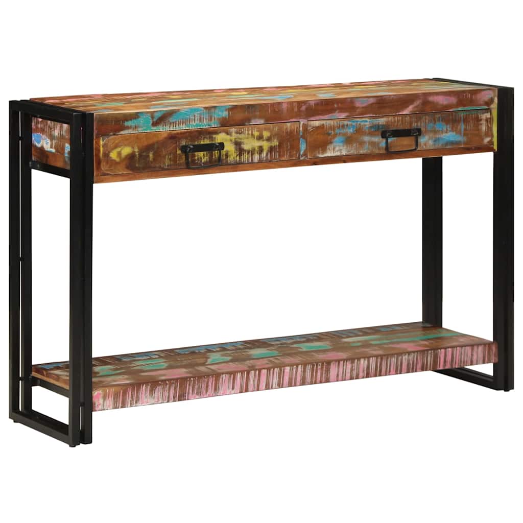 Tavolo consolle Multicolore Legno Recuperato Massello