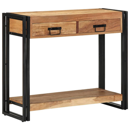 Tavolo consolle con cassetto Marrone Legno di Acacia Massello