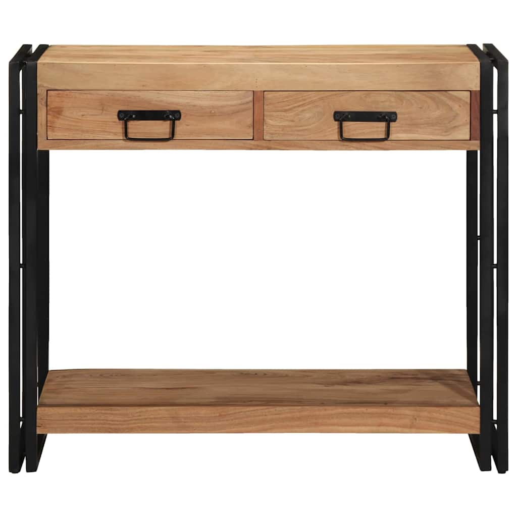 Tavolo consolle con cassetto Marrone Legno di Acacia Massello