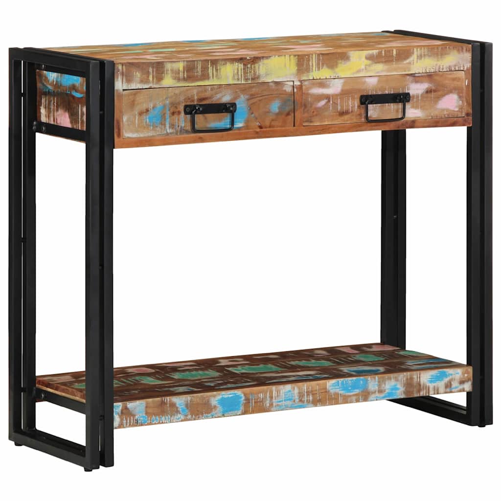 Tavolo consolle Multicolore Legno Recuperato Massello